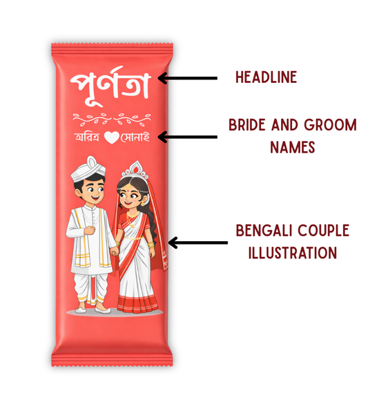 Personalized Bengali Wedding Theme Chocolate || Purnata | 100 GM