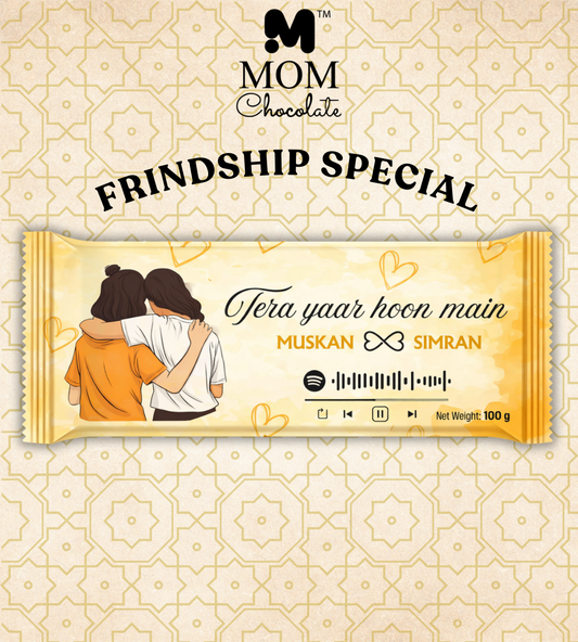 Hindi Friendship Line Personalized Song Chocolate || Tera Yaar Hoon Main | 100 GM
